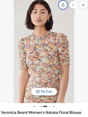 Veronica Beard Natuka Floral Blouse